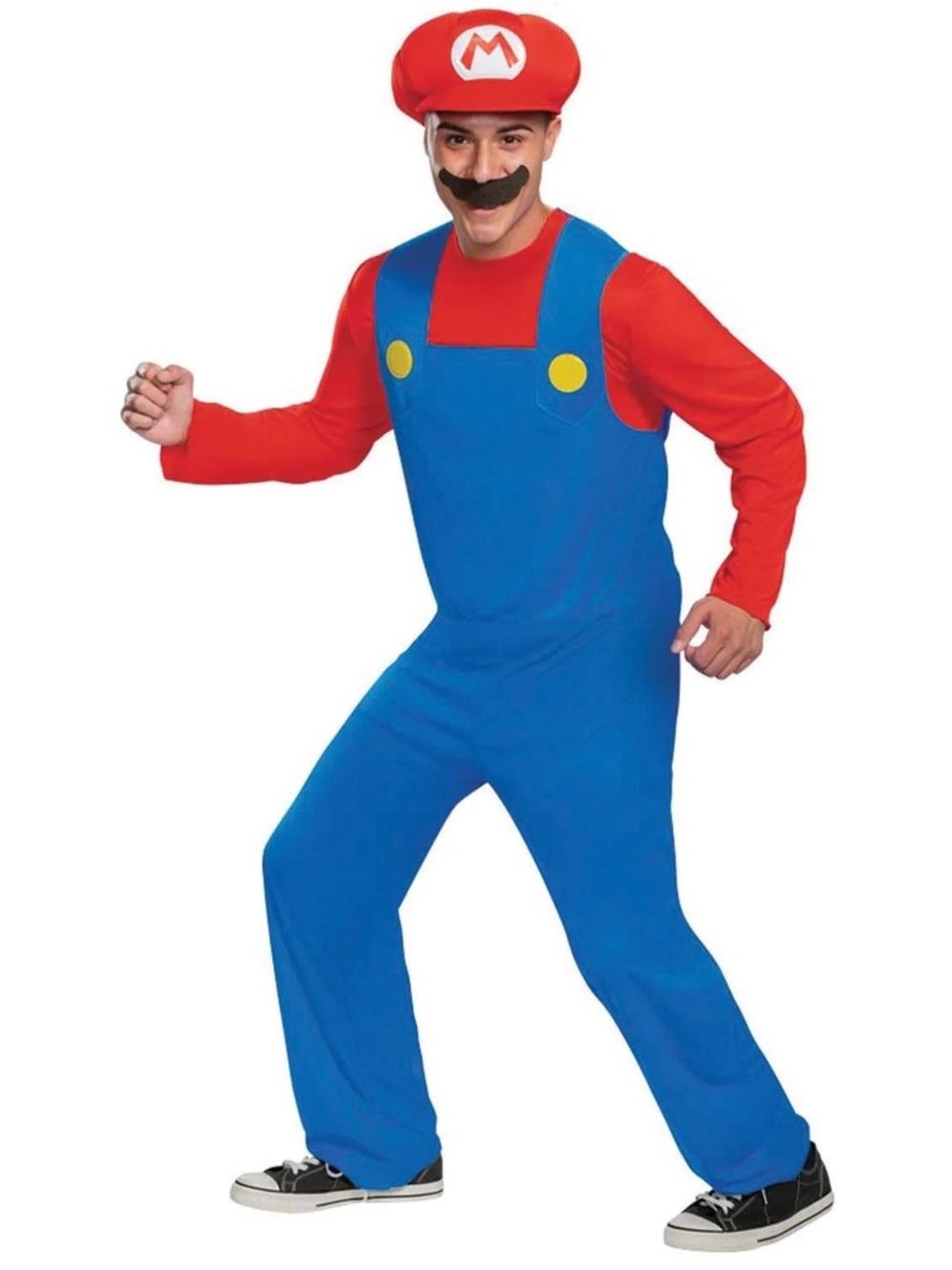 NWT Super Mario Adult Costume XL (40/42) Walmart Exclusive Disguise Mario Bros - Picture 3 of 4